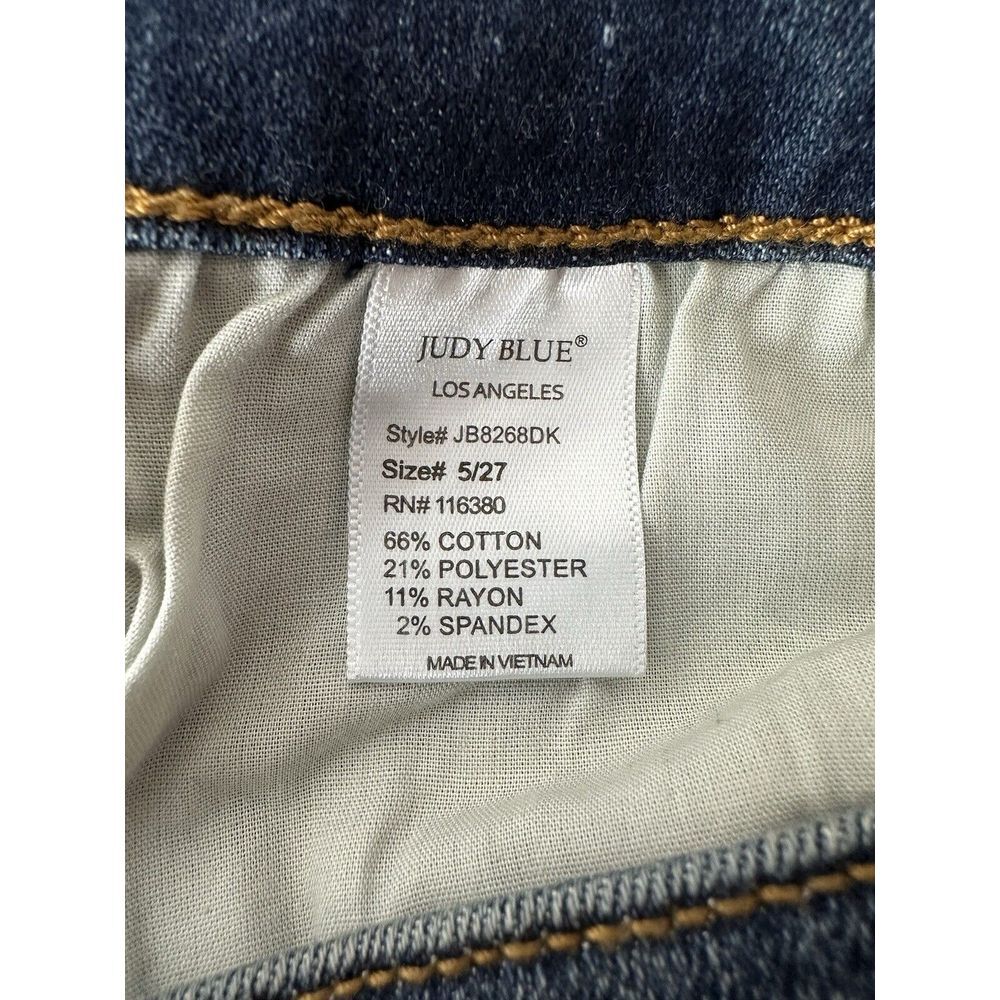 Judy Blue Jeans Women Size 5/27 High Waist Skinny Fit Denim Medium Wash Stretch - Picture 5 of 10
